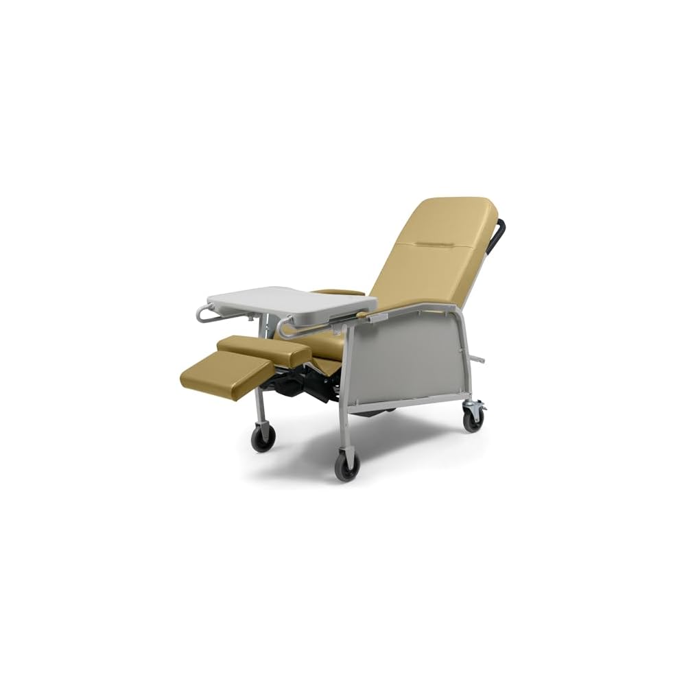 Lumex 3-Position Medical Recliner, Reclining Geri Chair with Wheels, Jade