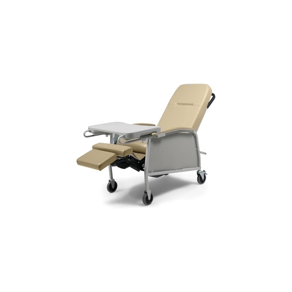 Lumex 3-Position Medical Recliner, Reclining Geri Chair with Wheels, Jade