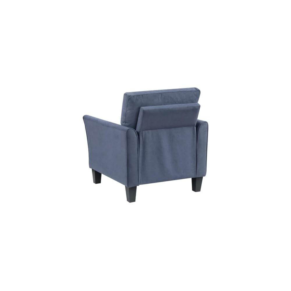 Lexicon Aliana Textured Fabric Chair in Blue