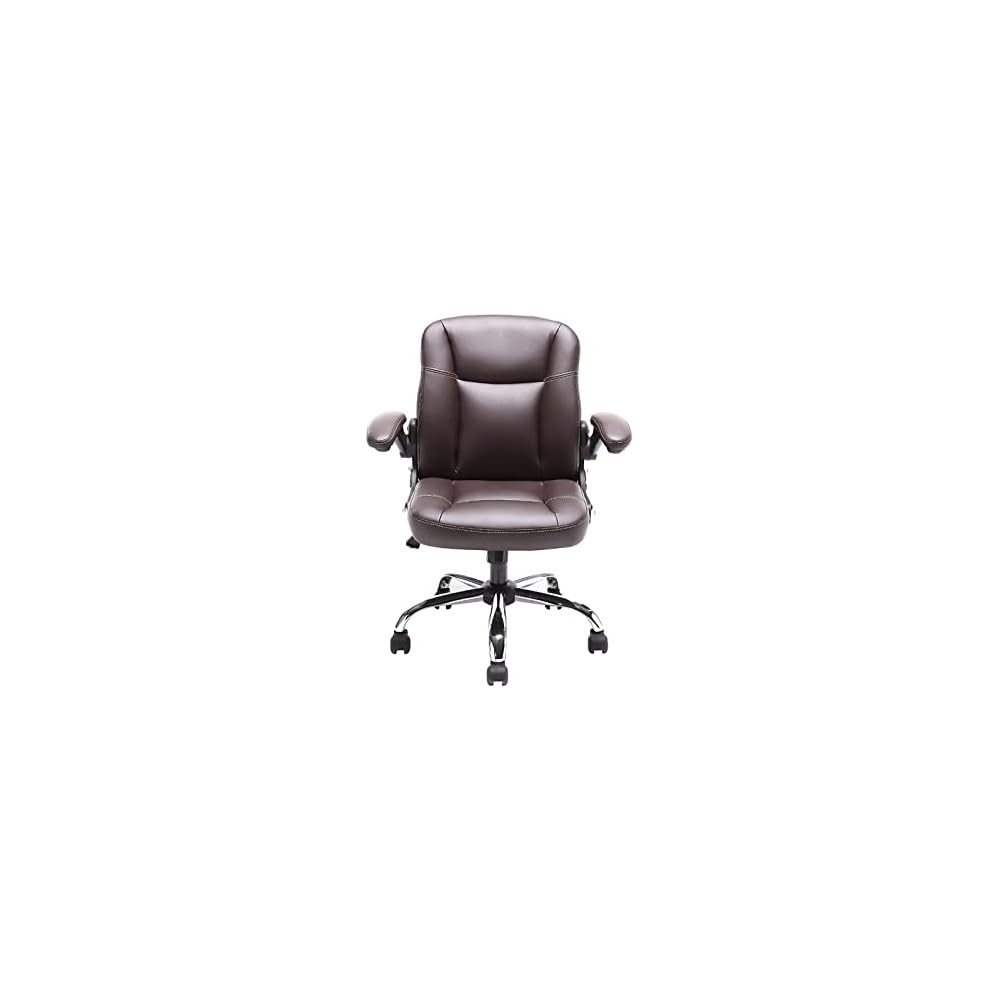 Home Office Chairs Leather offce Chair with Wheels Swivels(E)