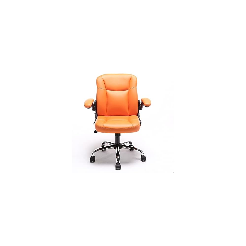 Home Office Chairs Leather offce Chair with Wheels Swivels(E)