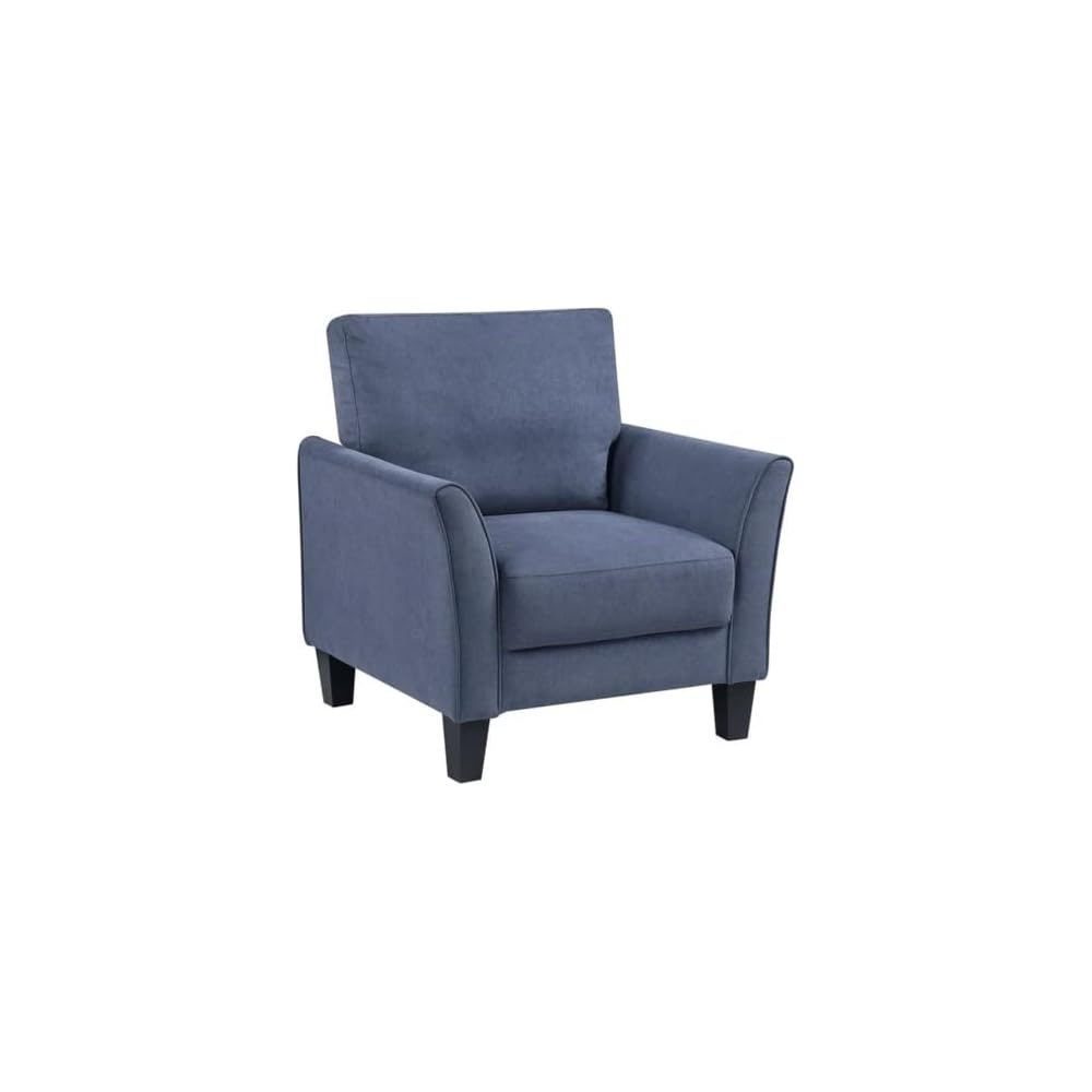 Lexicon Aliana Textured Fabric Chair in Blue