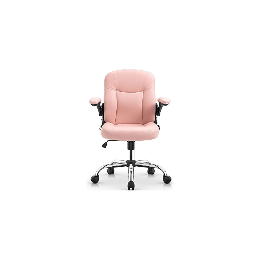 Home Office Chairs Leather offce Chair with Wheels Swivels(E)