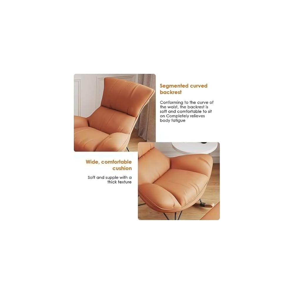 LSLYTQ Living Room Sofa Rocking Chair, Recliner Leisure Rocking Chair, Soft Rocking Chair with Footstool,Comfortable Upholstered Rocking Chair, Glider Rocker