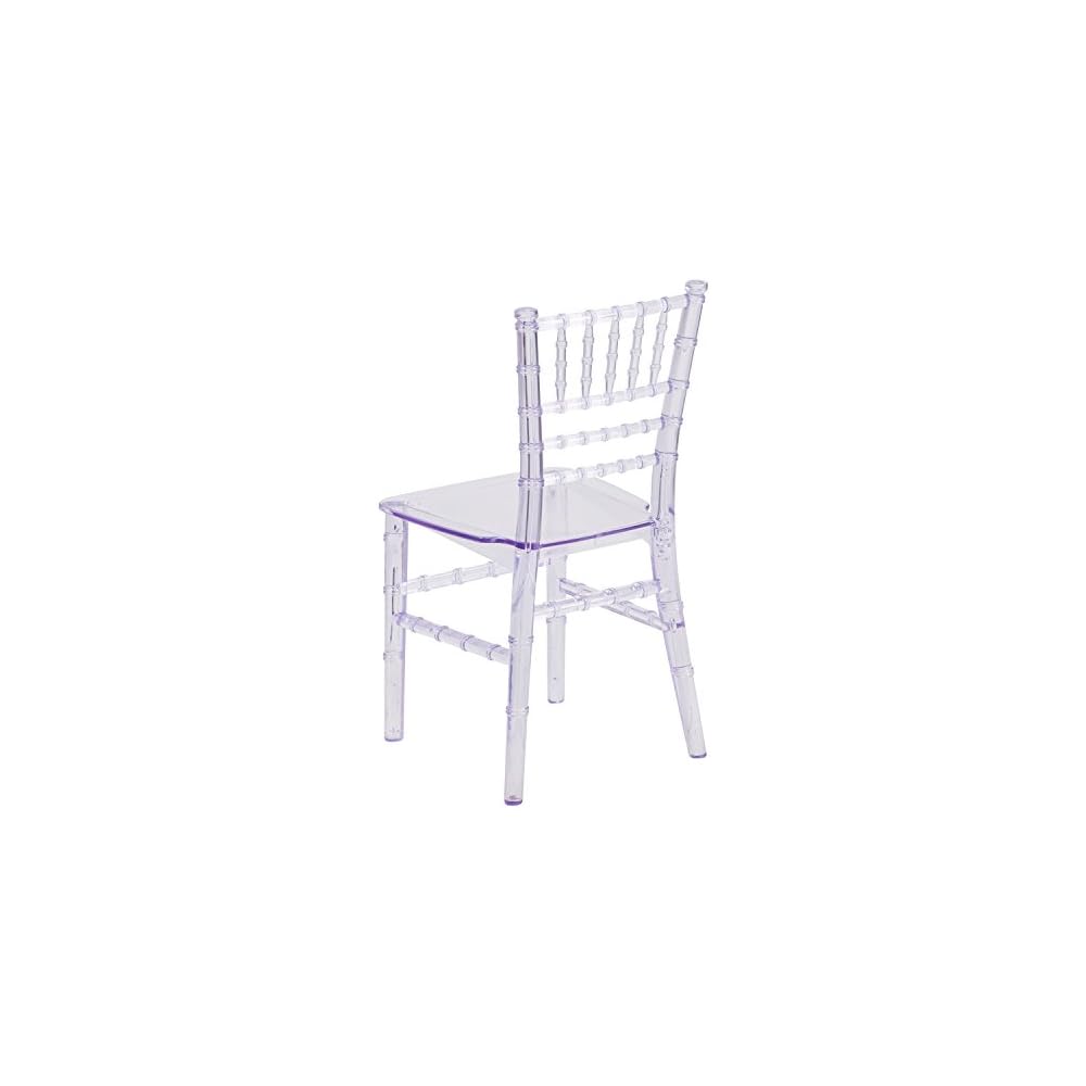 Flash Furniture Child’s Transparent Crystal Resin Party and Event Chiavari Chair for Commercial & Residential Use