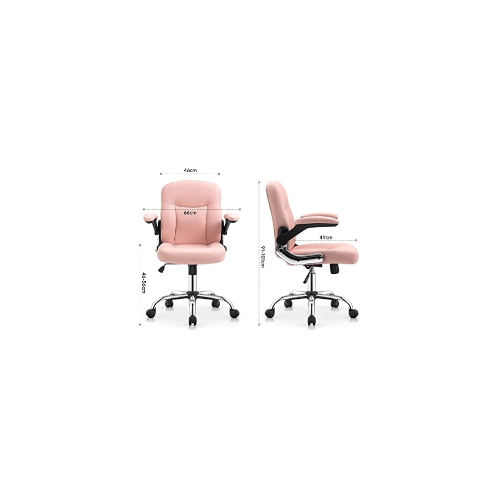 Home Office Chairs Leather offce Chair with Wheels Swivels(E)