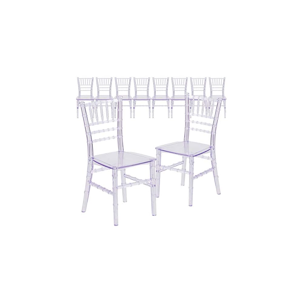 Flash Furniture Child’s Transparent Crystal Resin Party and Event Chiavari Chair for Commercial & Residential Use