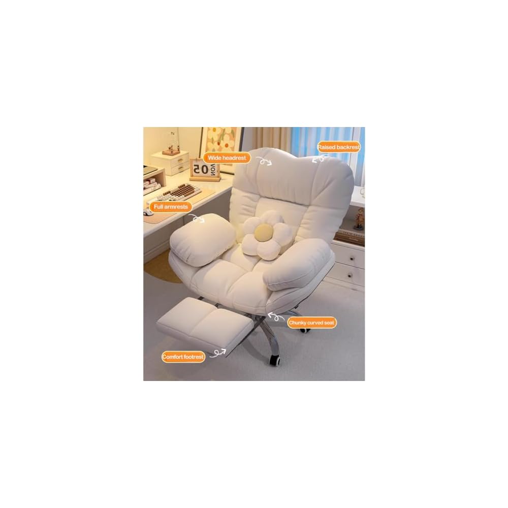 Comfortable Video Gaming Chair - Gaming Chair Lift Lazy Sofa Recliner Chair for Bedroom, Living Room, Home Office - Desk Chairs Armchair