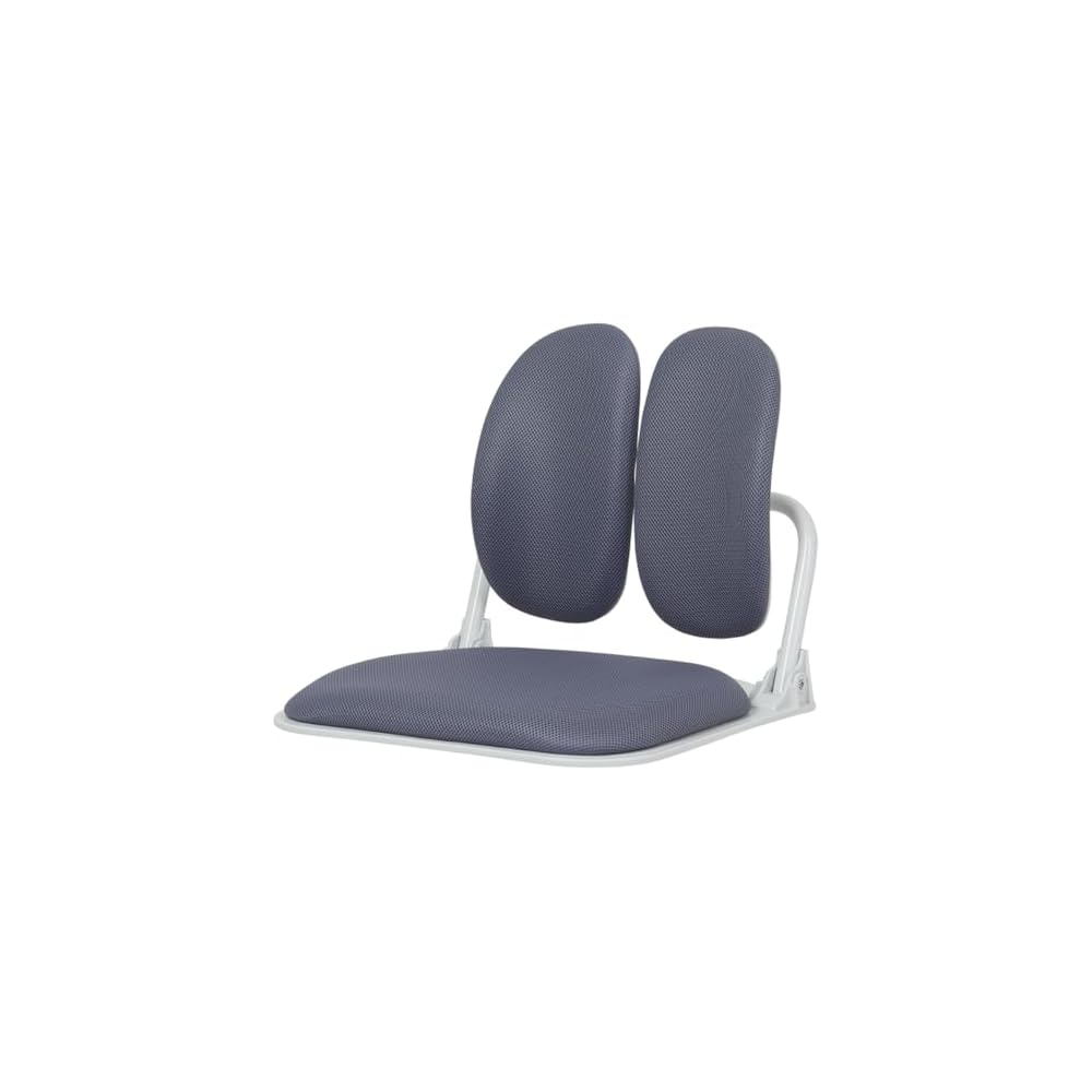 Ergonomic Dual-Backrests Floor Chair with Back Support (Blue)