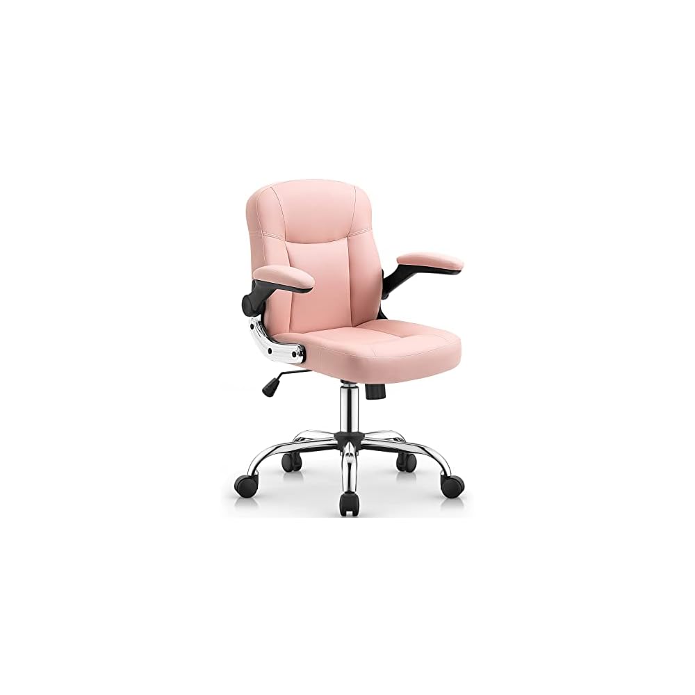 Home Office Chairs Leather offce Chair with Wheels Swivels(E)