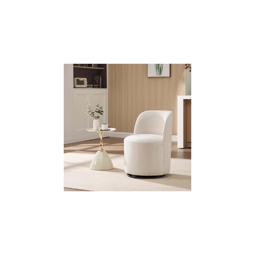 360° Rotating Fabric Swivel Accent Chair - Soft Upholstered Side Chair for Living Room, Office, Bedroom & Home Study - Stylish Modern Design, Comfort & Versatility