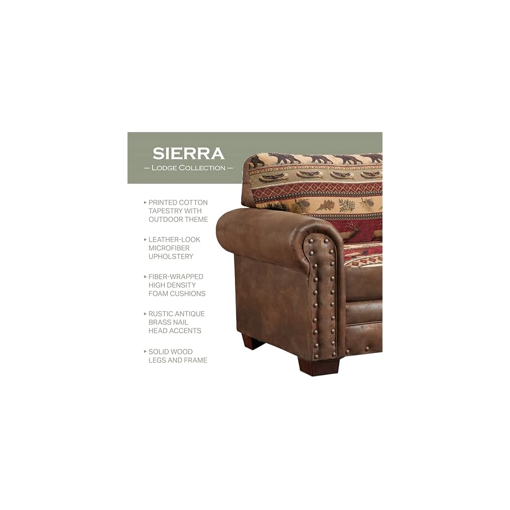 American Furniture Classics Sierra Lodge 4-piece Sleeper Sofa Set in Brown