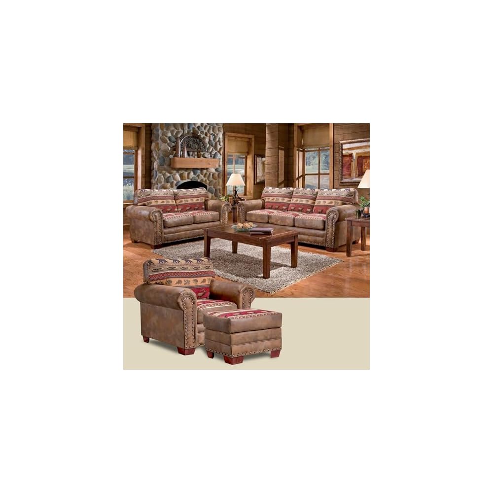 American Furniture Classics Sierra Lodge 4-piece Sleeper Sofa Set in Brown