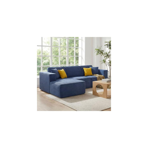 109” Cloud Sectional Couch, Boneless Modular Sofa with L-Shape Chaise, Deep Seat Corduroy Couch, No Assembly Required, Modern Upholstered Sectional for Living Room Apartment Bedroom