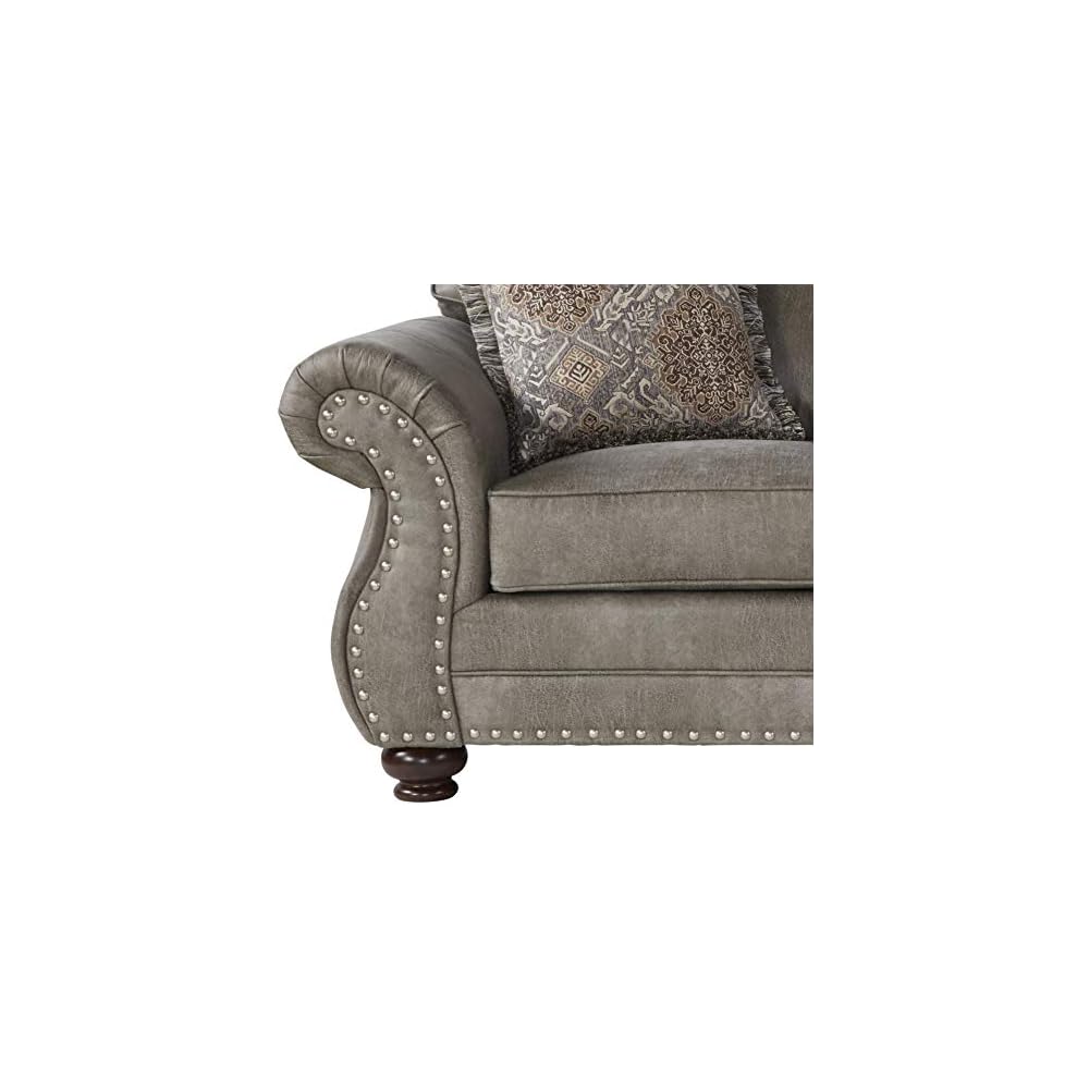 Roundhill Furniture Leinster Sofas, Gray