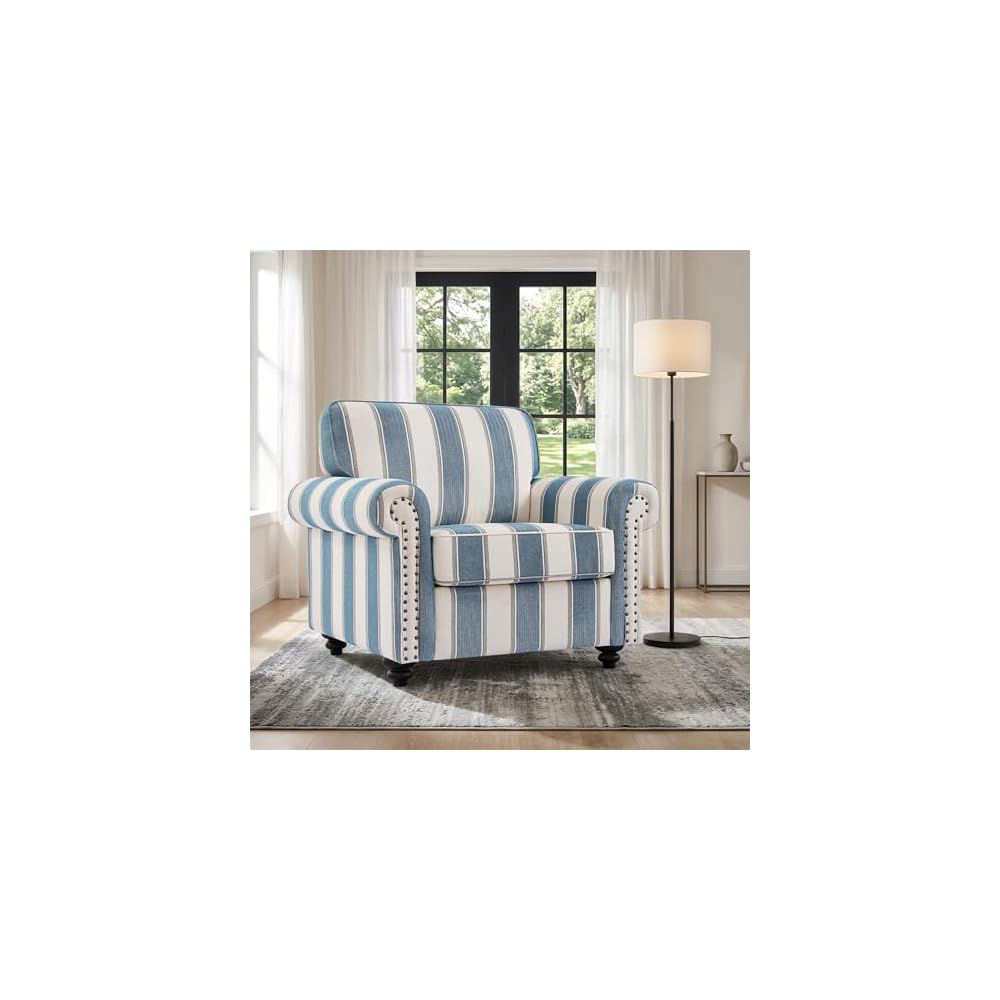 Folral Accent Chairs Set of 2, Comfy Reading Armchair, Black