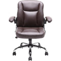 Home Office Chairs Leather offce Chair with Wheels Swivels(E)