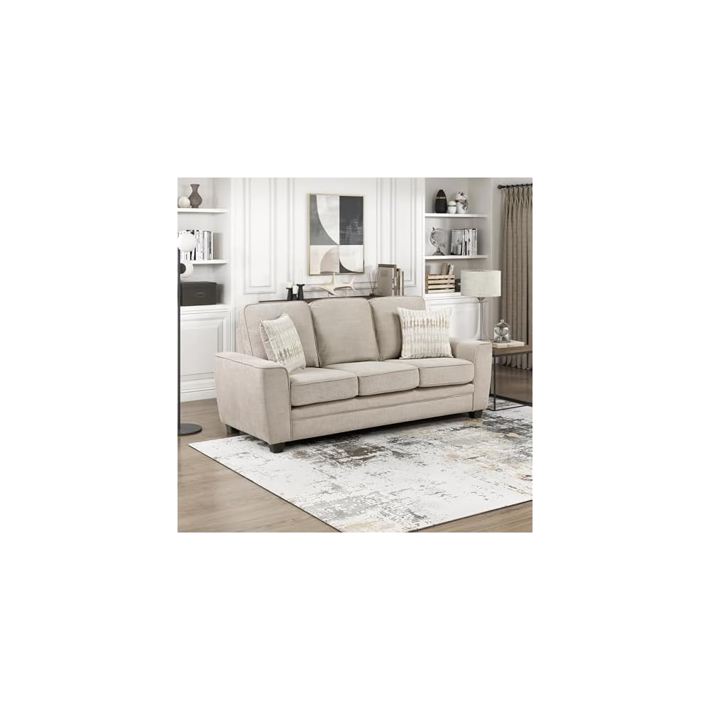 Lexicon Chenille Upholstered Accent Chair with Track Arms, Taupe