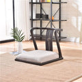 Padded Floor Tatami Chair with Back Support for Video-Gaming Reading Watching Tv Living Room Wooden