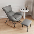 LSLYTQ Living Room Sofa Rocking Chair, Recliner Leisure Rocking Chair, Soft Rocking Chair with Footstool,Comfortable Upholstered Rocking Chair, Glider Rocker