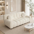72.8" Cloud Couch Sherpa Modern Loveseat Comfy Boucle Sofa, Cream White