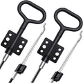 Recliner Pull Cable Replacement Parts, D-Ring Release Pull Handle with S Tip for Sofa and Couch Recliner Repair, Exposed Length 5Inch - 2 Pack