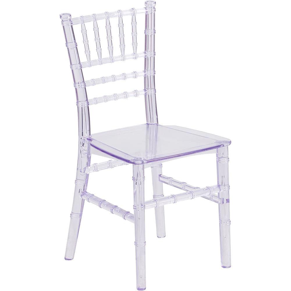 Flash Furniture Child’s Transparent Crystal Resin Party and Event Chiavari Chair for Commercial & Residential Use