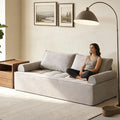 HOMREST Sponge Loveseat, 77 Inch, Grey, No Assembly, 15 Inch Seat Height, 2 Seating Capacity, 78x39x15 Inches, 160 Pounds