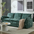 Iroomy Cloud Couch, 83.5" W Modern Sofa, Chenille Covers, Green