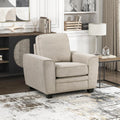 Lexicon Chenille Upholstered Accent Chair with Track Arms, Taupe